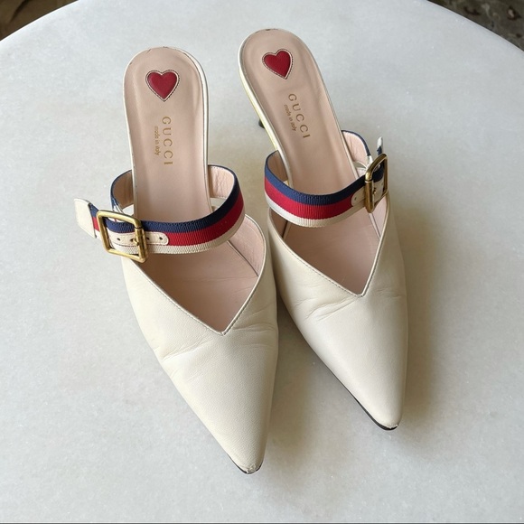 GUCCI Sylvie Web Bamboo Mules - Picture 2 of 11
